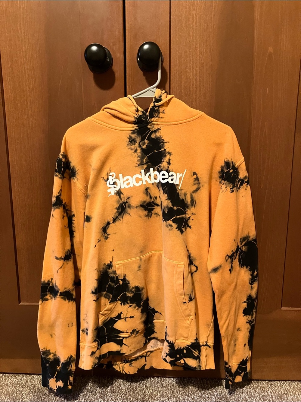 Blackbear Orange and Black Tie-Dye Hoodie OBO